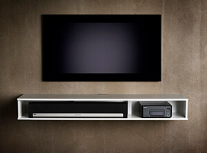 Model 130S is perfect if you want to store a soundbar